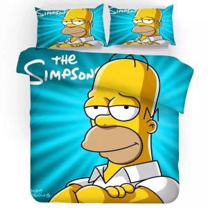 Anime The Simpsons Homer J. Simpson #12 Duvet Cover Pillowcase Bedding Set Home Decor