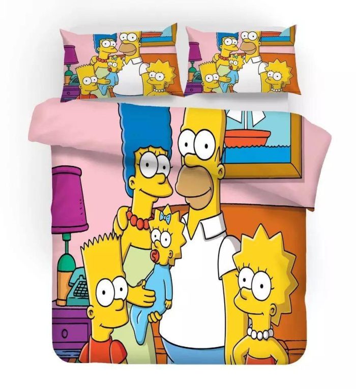Anime The Simpsons Homer J. Simpson #16 Duvet Cover Pillowcase Bedding Set Home Decor