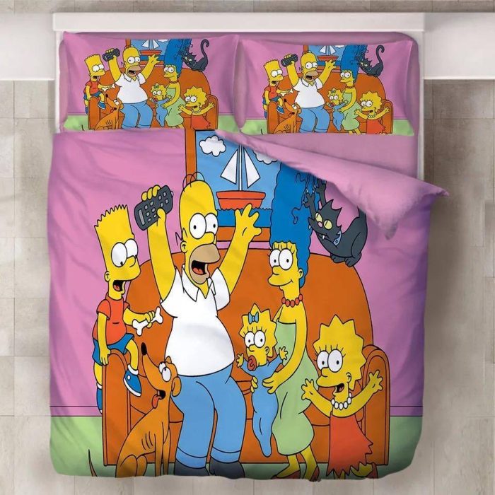 Anime The Simpsons Homer J. Simpson #6 Duvet Cover Pillowcase Bedding Set Home Decor