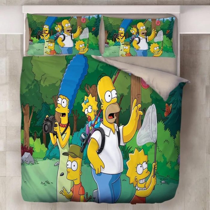 Anime The Simpsons Homer J. Simpson #7 Duvet Cover Pillowcase Bedding Set Home Decor