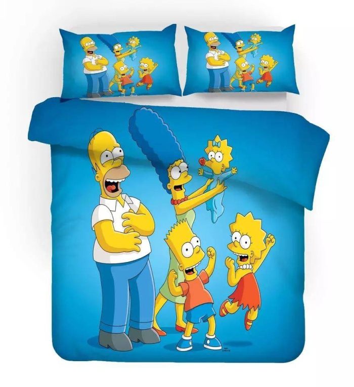 Anime The Simpsons Homer J. Simpson #9 Duvet Cover Pillowcase Bedding Set Home Decor