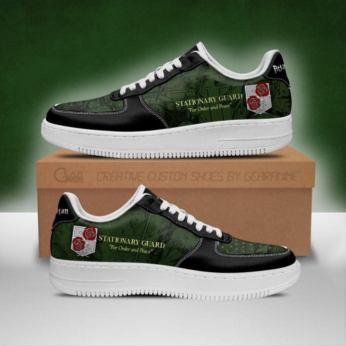 Aot Garrison Slogan Air Force Sneakers Attack On Titan Anime Shoes