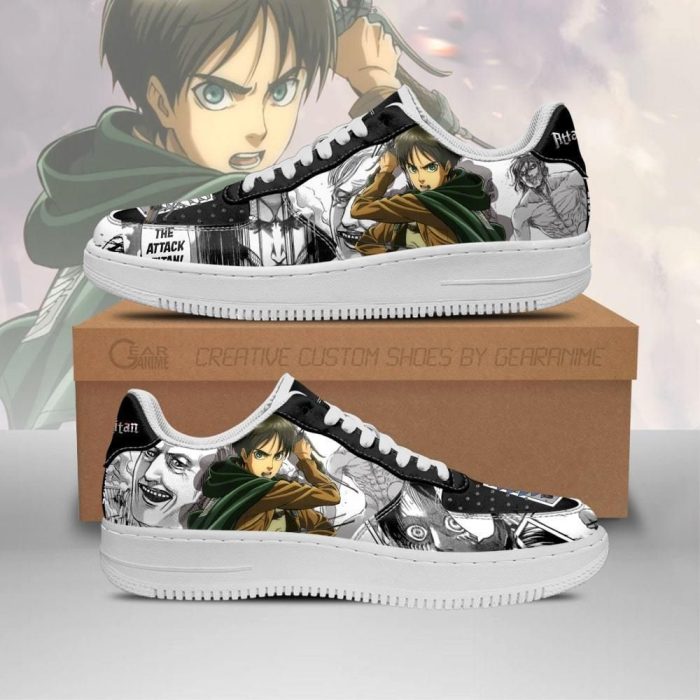 Aot Scout Eren Air Force Sneakers Attack On Titan Anime Shoes Mixed Manga