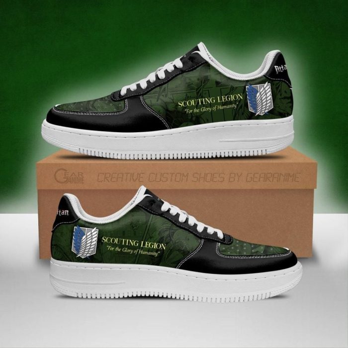 Aot Scout Regiment Slogan Air Force Sneakers Attack On Titan Anime Shoes