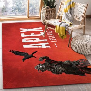 Apex Legends Blood Hound Red Crow Raven Gaming Area Rug Bedroom Rug