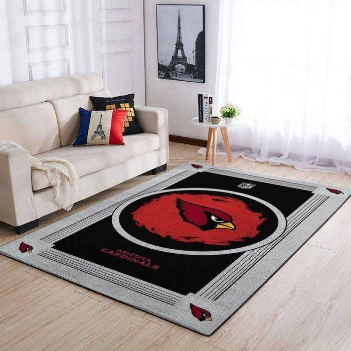Arizona Cardinals Nfl Logo Style Area Rugs Living Room Carpet Floor Decor