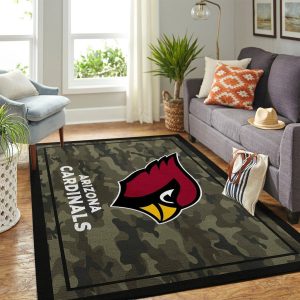 Arizona Cardinals Nfl Team Logo Camo Style Nice Gift Home Decor Rectangle Area Rug