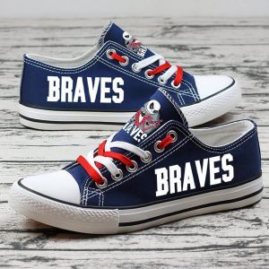 Atlanta Braves MLB Baseball 1 Gift For Fans Low Top Custom Canvas Shoes