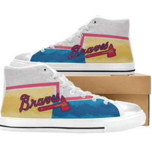 Atlanta Braves MLB Baseball 10 Custom Canvas High Top Shoes