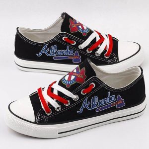 Atlanta Braves MLB Baseball Gift For Fans Low Top Custom Canvas Shoes