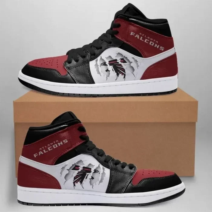 Atlanta Falcons 2 NFL Air Jordan 1 Sport Custom Sneakers