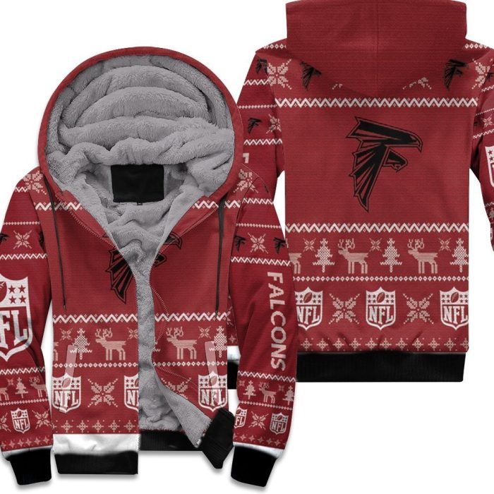 Atlanta Falcons Ugly Sweatshirt Christmas 3D Unisex Fleece Hoodie