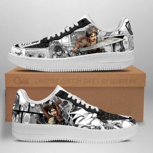 Attack On Titan Air Force Sneakers Manga Anime Shoes Fan Gift Idea Tt04