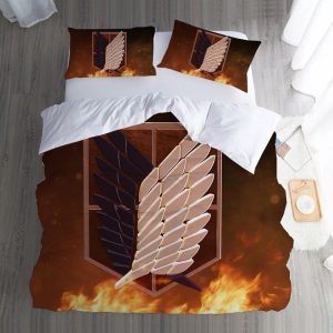 Attack on Titan #5 Duvet Cover Pillowcase Bedding Set Home Bedroom Decor