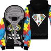 Autism Support Superhero Unisex Fleece Hoodie