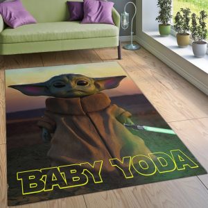 Baby Yoda Ver8 Area Rug Living Room Rug
