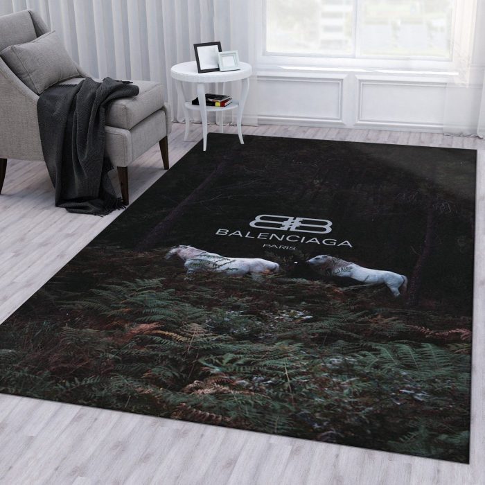 Balenciaga Area Rug For Christmas Fashion Brand Rug Bedroom Rug Home Decor Floor Decor