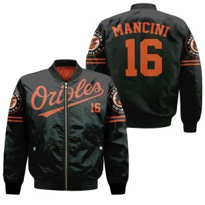 Baltimore Orioles Trey Mancini 16 2020 MLB Black Inspired Style Bomber Jacket