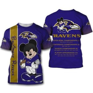 Baltimore Ravens 10 Gift For Fan 3D T Shirt Sweater Zip Hoodie Bomber Jacket