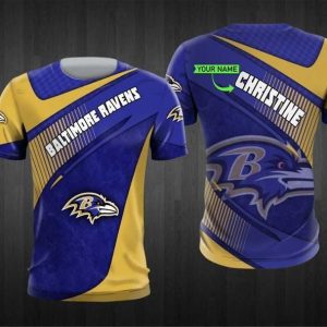 Baltimore Ravens 21 Gift For Fan Personalized 3D T Shirt Sweater Zip Hoodie Bomber Jacket