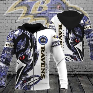 Baltimore Ravens 28 Gift For Fan 3D T Shirt Sweater Zip Hoodie Bomber Jacket