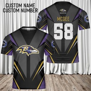 Baltimore Ravens 59 Gift For Fan Personalized 3D T Shirt Sweater Zip Hoodie Bomber Jacket