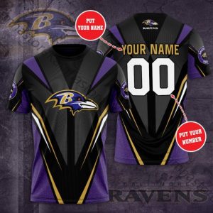 Baltimore Ravens 8 Gift For Fan Personalized 3D T Shirt Sweater Zip Hoodie Bomber Jacket