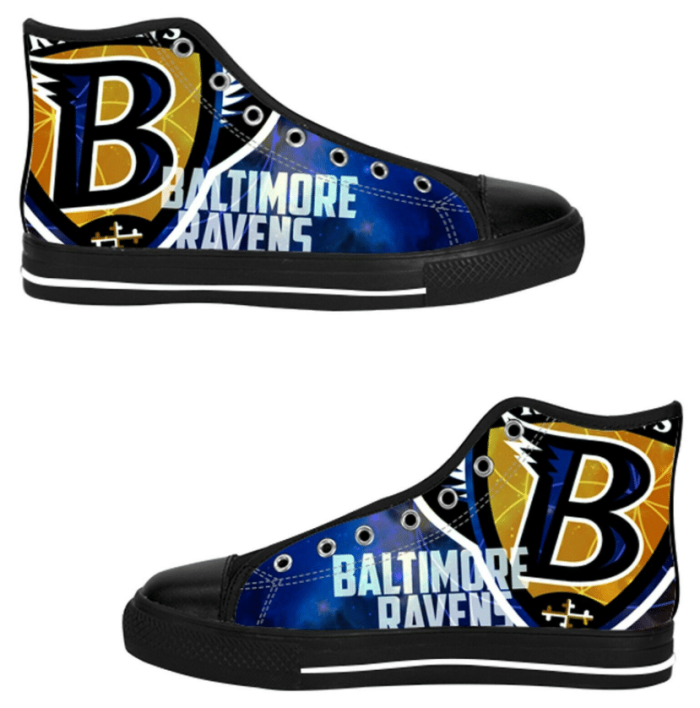 Baltimore Ravens NFL Football 10 Custom Canvas High Top Shoes