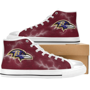 Baltimore Ravens NFL Football 18 Custom Canvas High Top Shoes