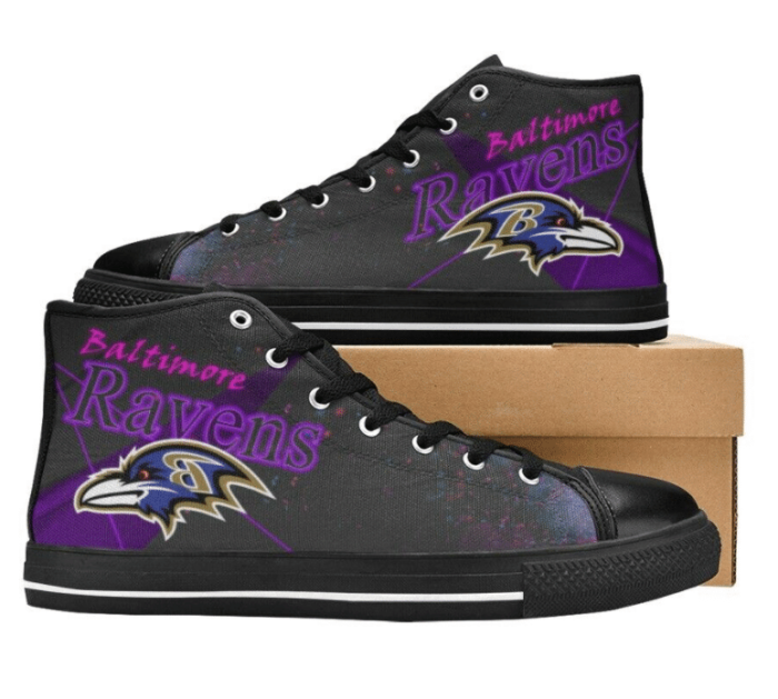 Baltimore Ravens NFL Football 2 Custom Canvas High Top Shoes