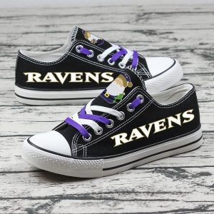 Baltimore Ravens NFL Football 5 Gift For Fans Low Top Custom Canvas Shoes