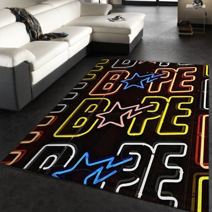 Bape Neon Light Area Rugs Living Room Carpet Fn131137 Floor Decor