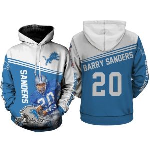 Barry Sanders Lions Football Fan Camouflage Detroit Lions 35 Gift For Fan 3D T Shirt Sweater Zip Hoodie Bomber Jacket