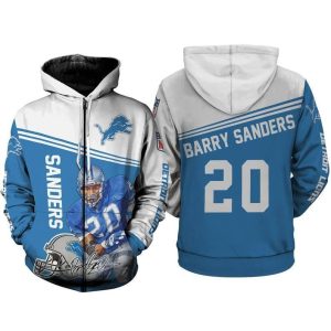 Barry Sanders Lions Football Fan Camouflage Detroit Lions 37 Gift For Fan 3D T Shirt Sweater Zip Hoodie Bomber Jacket