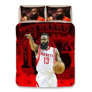 Basketball Houston Rockets James Harden 13 Basketball #1 Duvet Cover Pillowcase Bedding Set Home Bedroom Decor
