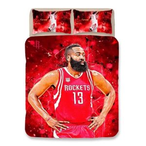 Basketball Houston Rockets James Harden 13 Basketball #12 Duvet Cover Pillowcase Bedding Set Home Bedroom Decor