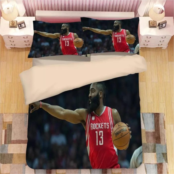 Basketball Houston Rockets James Harden 13 Basketball #26 Duvet Cover Pillowcase Bedding Set Home Bedroom Decor