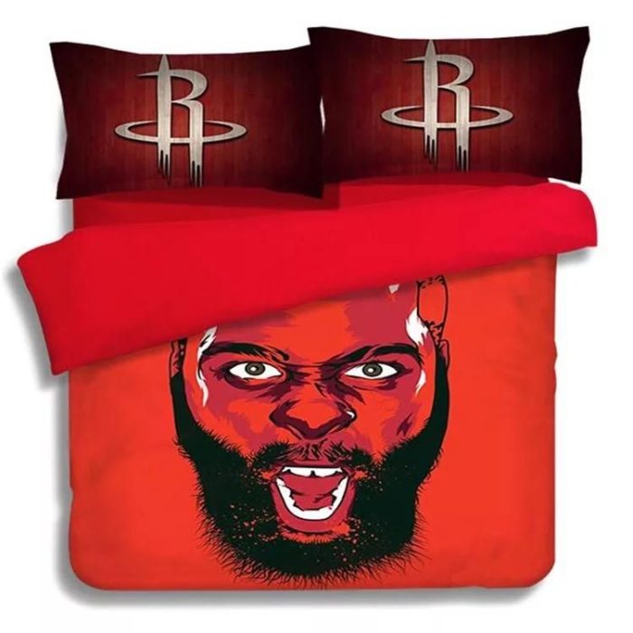 Basketball Houston Rockets James Harden 13 Basketball #3 Duvet Cover Pillowcase Bedding Set Home Bedroom Decor