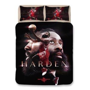 Basketball Houston Rockets James Harden 13 Basketball #5 Duvet Cover Pillowcase Bedding Set Home Bedroom Decor