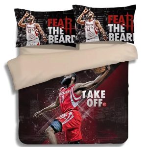 Basketball Houston Rockets James Harden 13 Basketball #6 Duvet Cover Pillowcase Bedding Set Home Bedroom Decor