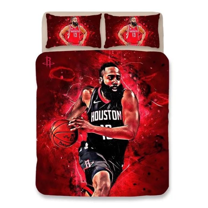 Basketball Houston Rockets James Harden 13 Basketball #8 Duvet Cover Pillowcase Bedding Set Home Bedroom Decor