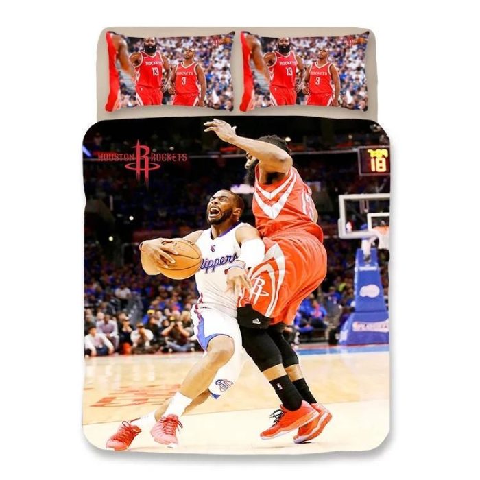 Basketball Houston Rockets James Harden 15 Basketball #14 Duvet Cover Pillowcase Bedding Set Home Bedroom Decor
