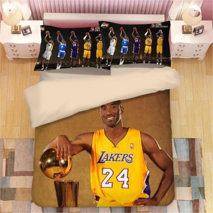 Basketball Lakers Kobe Bryant Basketball #5 Duvet Cover Pillowcase Bedding Set Home Decor