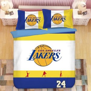 Basketball Los Angeles Lakers 24 Kobe Bryant #2 Duvet Cover Pillowcase Bedding Set Home Decor