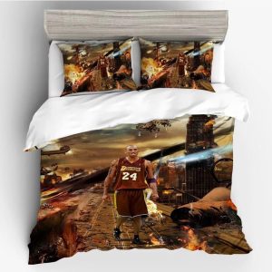 Basketball Los Angeles Lakers 24 Kobe Bryant Black Mamba #9 Duvet Cover Pillowcase Bedding Set Home Decor
