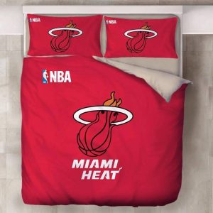 Basketball Miami Heat Duvet Cover Bedding Set Pillowcase