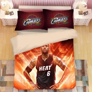 Basketball Miami Heat LeBron James Basketball #11 Duvet Cover Pillowcase Bedding Set Home Decor