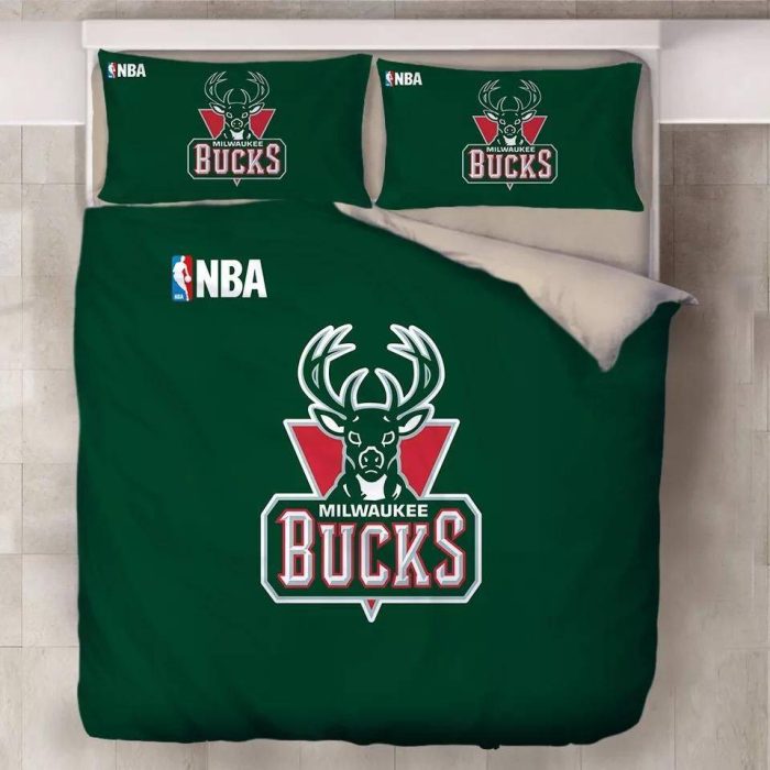 Basketball Milwaukee Bucks Duvet Cover Bedding Set Pillowcase