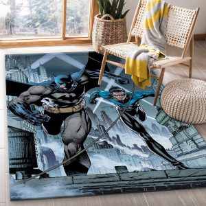 Batman And Nightwing Area Rug Carpet Bedroom
