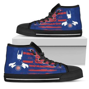 Batman Chicago Cubs MLB Baseball Custom Canvas High Top Shoes